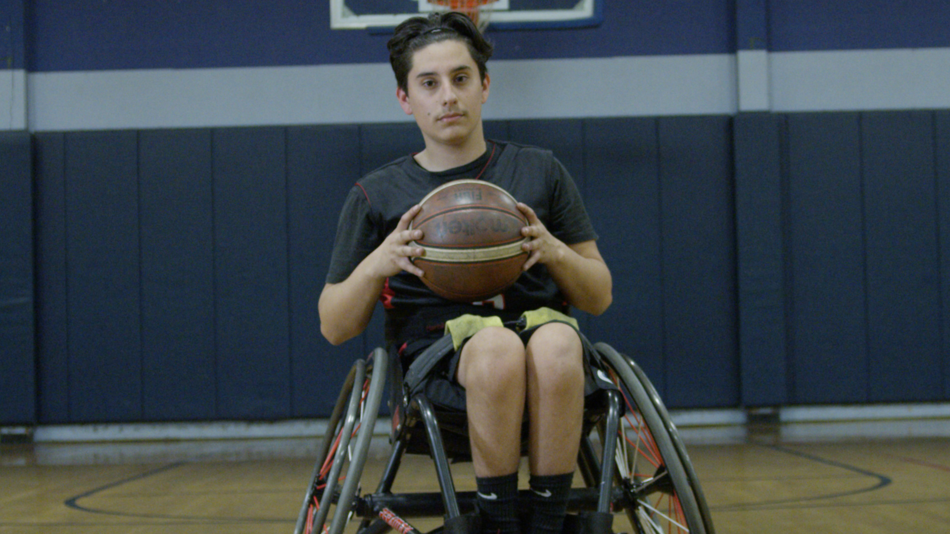 Danny playing wheelchair baseball.