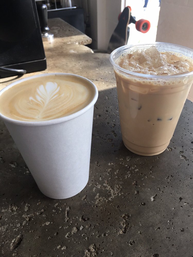 iced and hot lattes